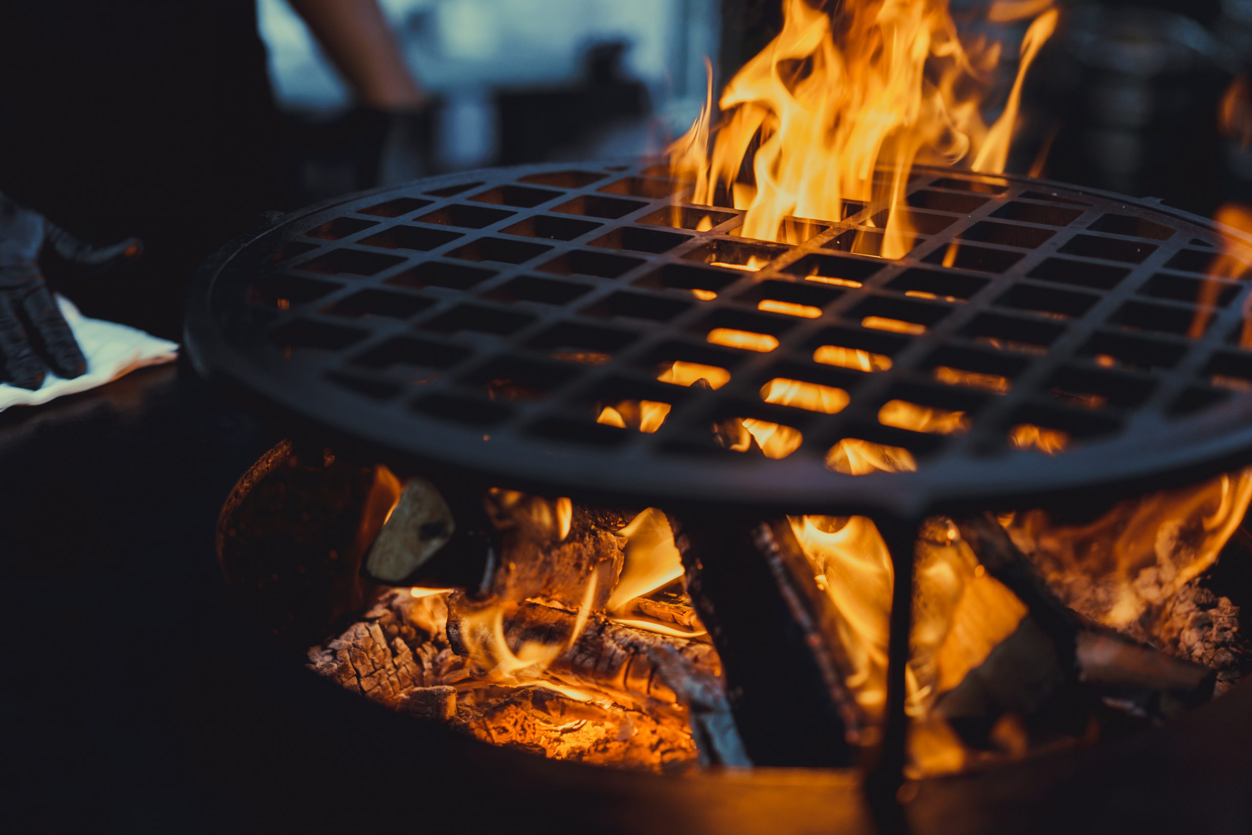 barbecue grill, close - up